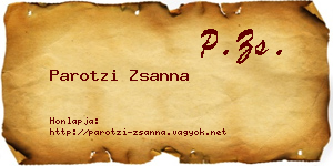 Parotzi Zsanna névjegykártya